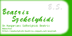 beatrix szekelyhidi business card